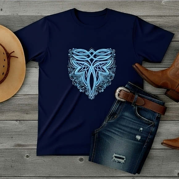 Country Life Boutique Tops - Western Boot Stitch Tee • Cowgirl Boho Graphic Shirt • Country Rodeo Top